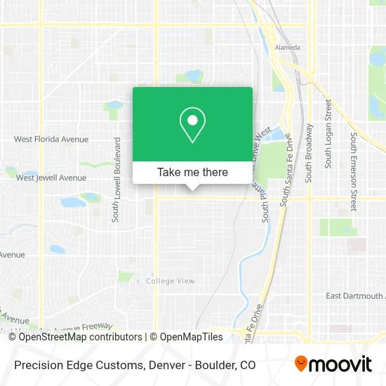 Precision Edge Customs map