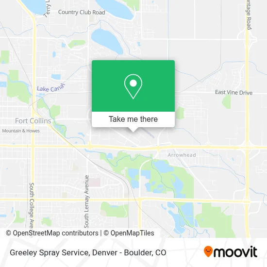 Greeley Spray Service map