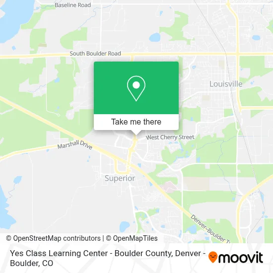 Yes Class Learning Center - Boulder County map