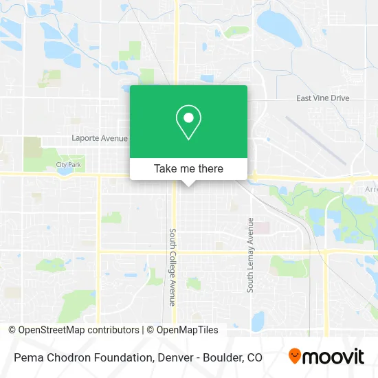 Pema Chodron Foundation map