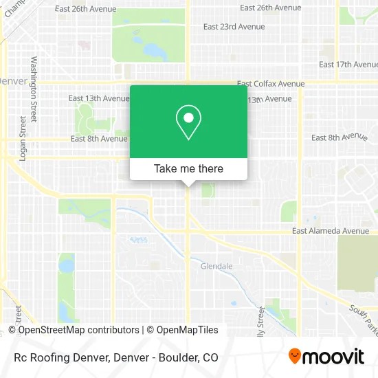 Rc Roofing Denver map