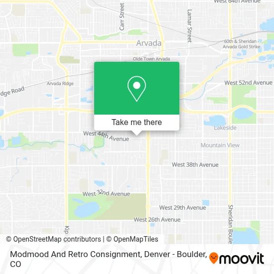 Modmood And Retro Consignment map