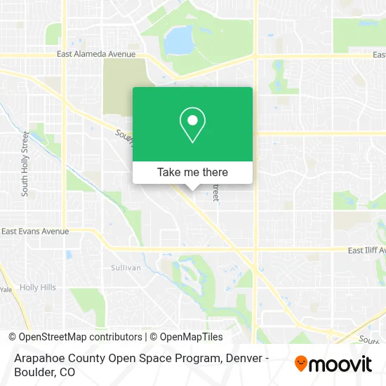 Arapahoe County Open Space Program map