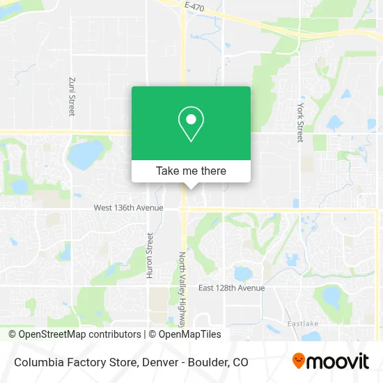 Columbia Factory Store map