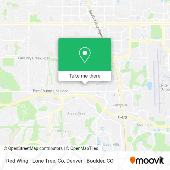 Red Wing - Lone Tree, Co map