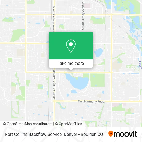 Fort Collins Backflow Service map