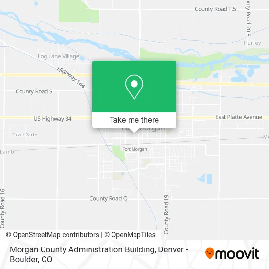 Morgan County Administration Building map
