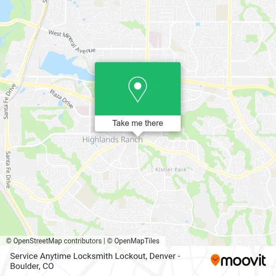 Service Anytime Locksmith Lockout map