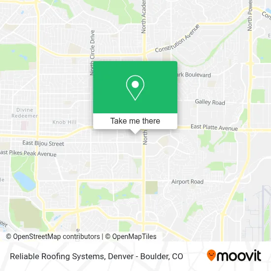 Reliable Roofing Systems map