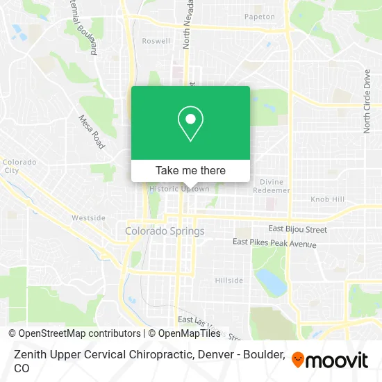 Zenith Upper Cervical Chiropractic map