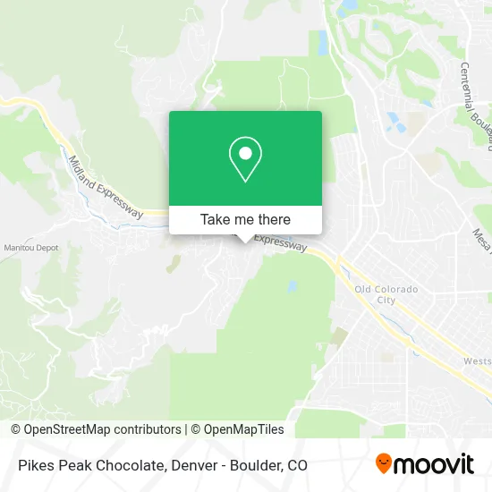 Pikes Peak Chocolate map