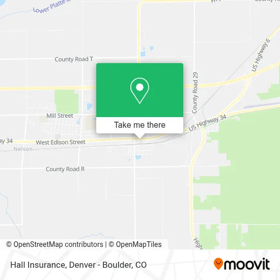 Hall Insurance map