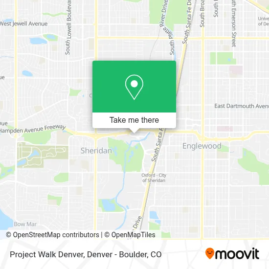 Project Walk Denver map