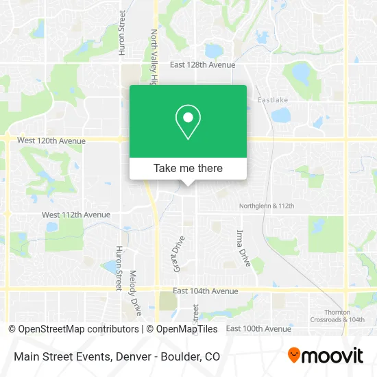 Main Street Events map