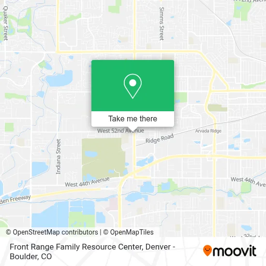 Front Range Family Resource Center map