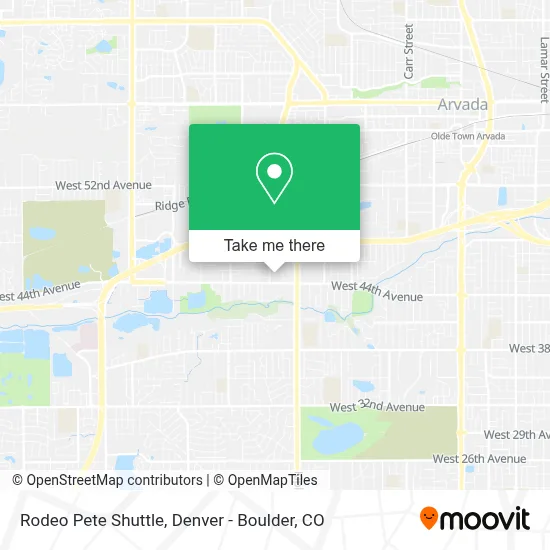 Rodeo Pete Shuttle map