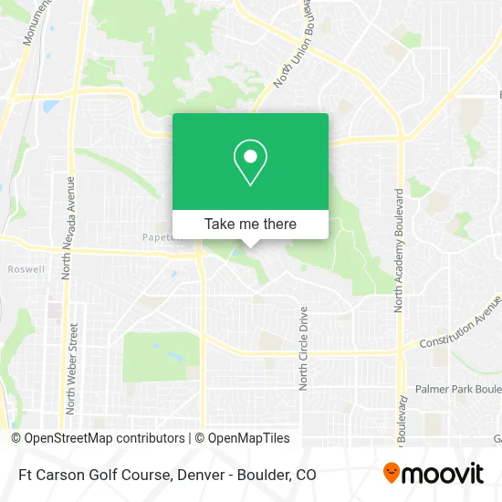 Ft Carson Golf Course map