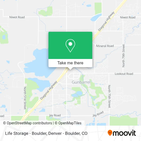Life Storage - Boulder map
