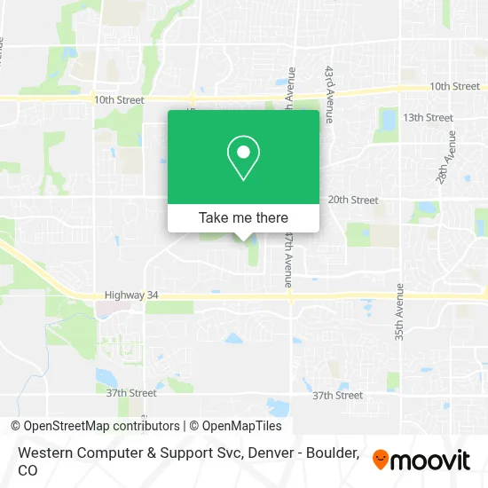 Western Computer & Support Svc map