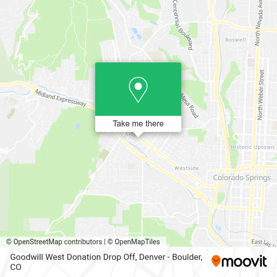 Goodwill West Donation Drop Off map