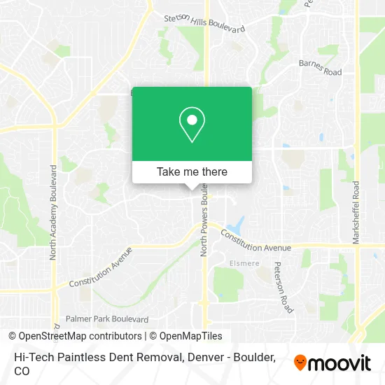 Hi-Tech Paintless Dent Removal map