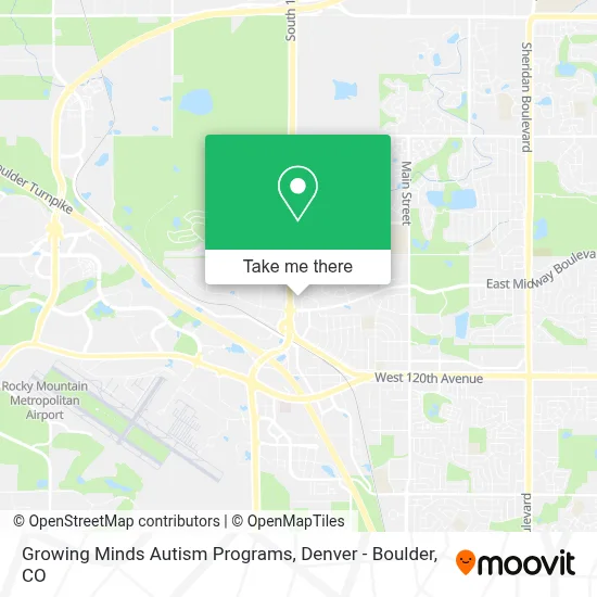 Growing Minds Autism Programs map