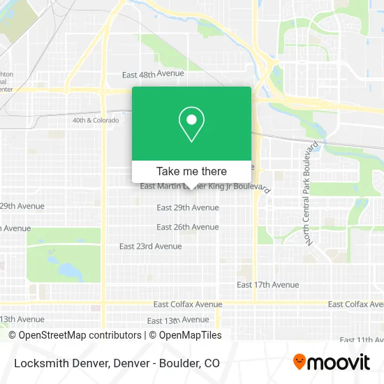 Locksmith Denver map