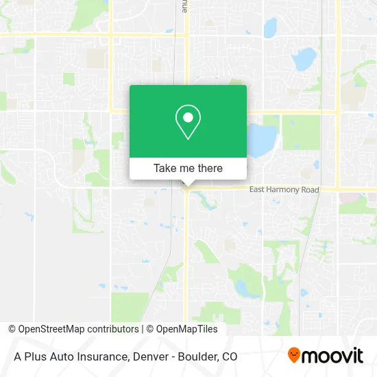 A Plus Auto Insurance map