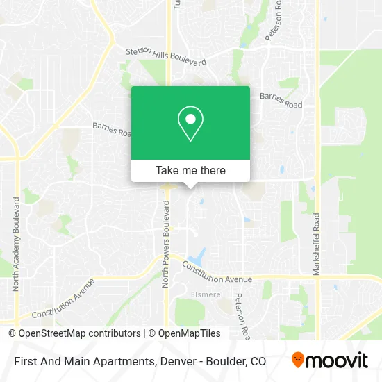 First And Main Apartments map