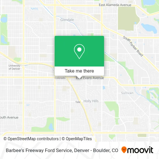 Barbee's Freeway Ford Service map