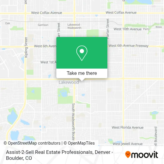 Assist-2-Sell Real Estate Professionals map