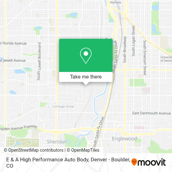 E & A High Performance Auto Body map