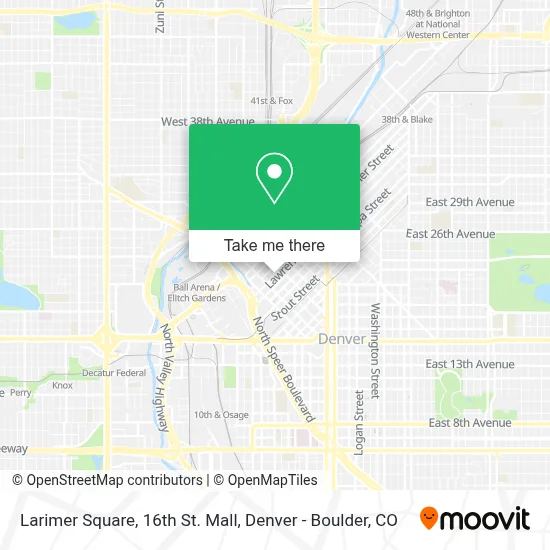 Larimer Square, 16th St. Mall map