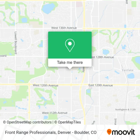 Front Range Professionals map