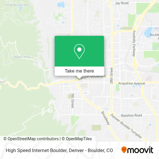 High Speed Internet Boulder map