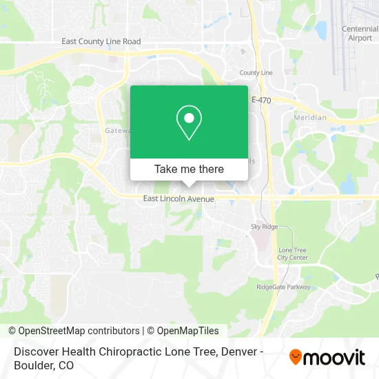 Discover Health Chiropractic Lone Tree map