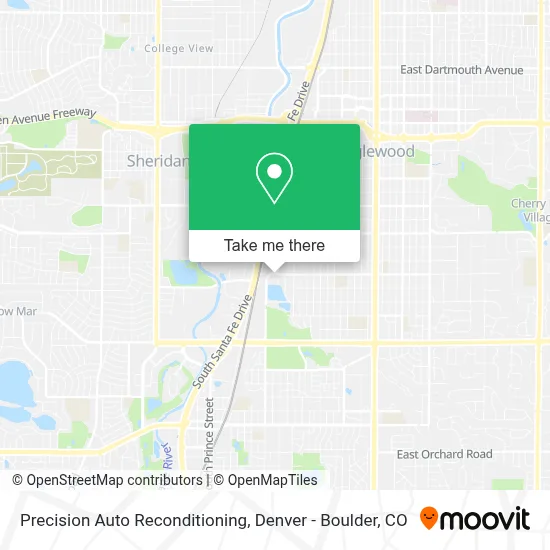 Precision Auto Reconditioning map