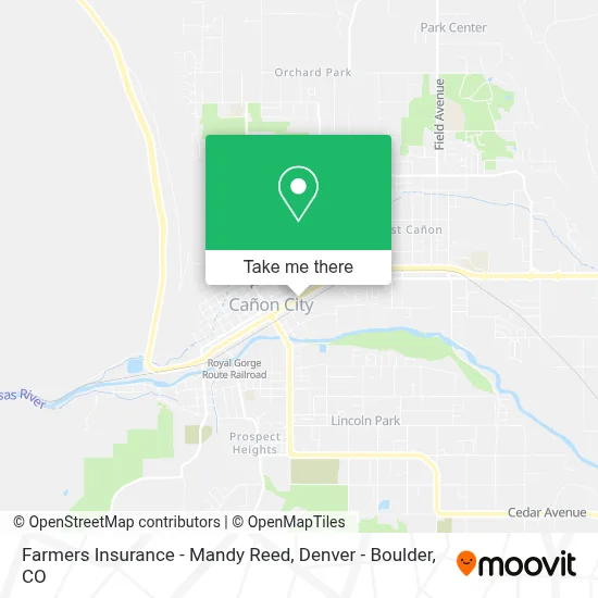 Farmers Insurance - Mandy Reed map