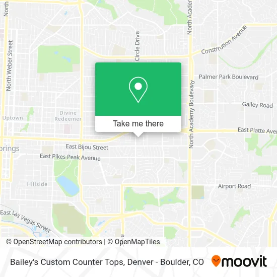 Bailey's Custom Counter Tops map