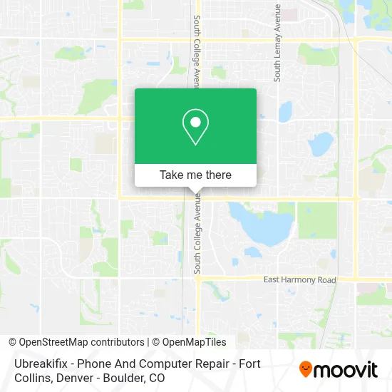 Ubreakifix - Phone And Computer Repair - Fort Collins map