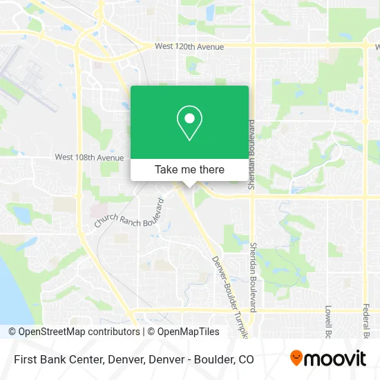 First Bank Center, Denver map