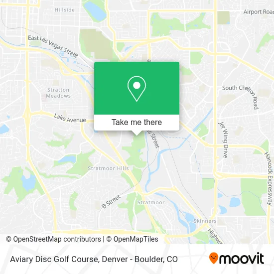 Aviary Disc Golf Course map