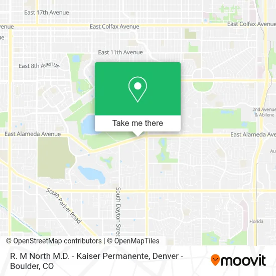 R. M North M.D. - Kaiser Permanente map