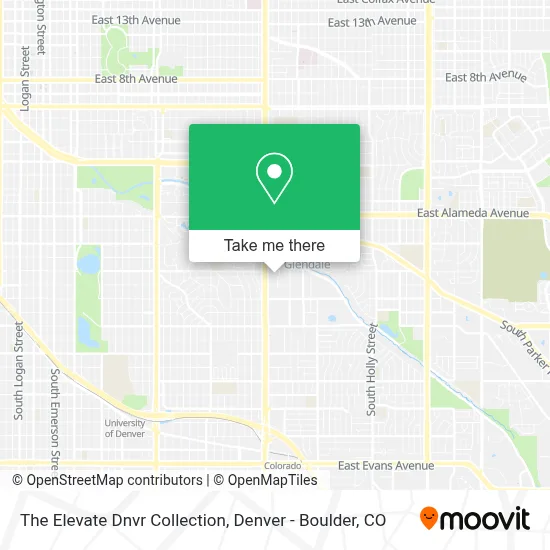 The Elevate Dnvr Collection map