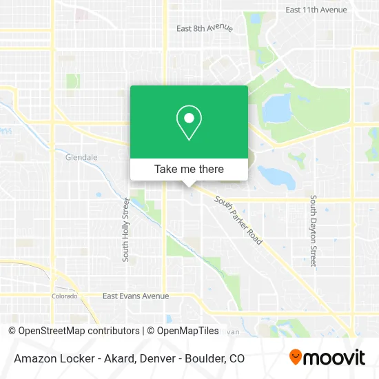 Amazon Locker - Akard map