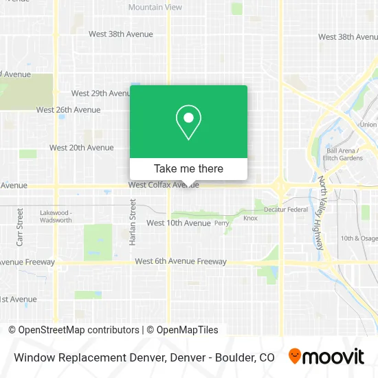 Window Replacement Denver map