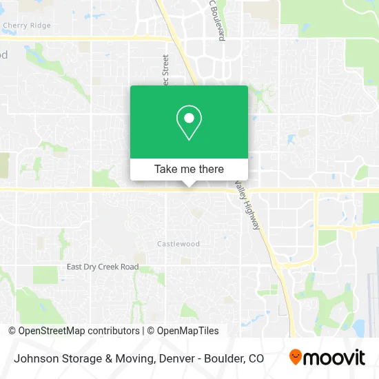 Johnson Storage & Moving map