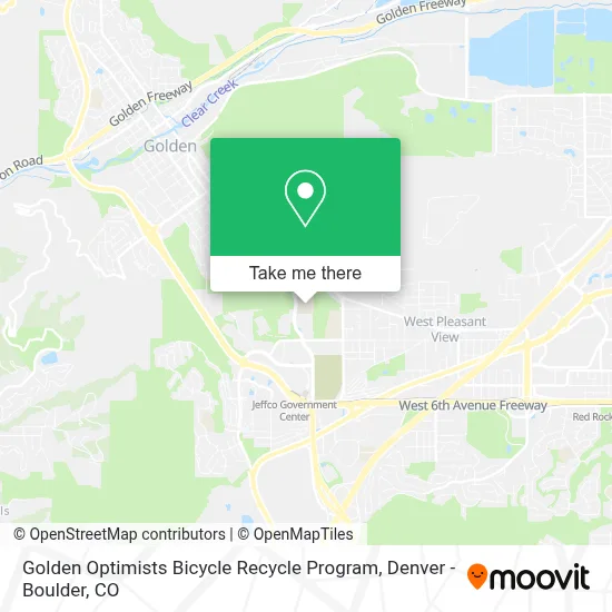 Golden Optimists Bicycle Recycle Program map