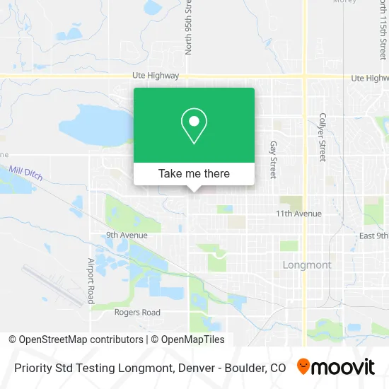 Priority Std Testing Longmont map