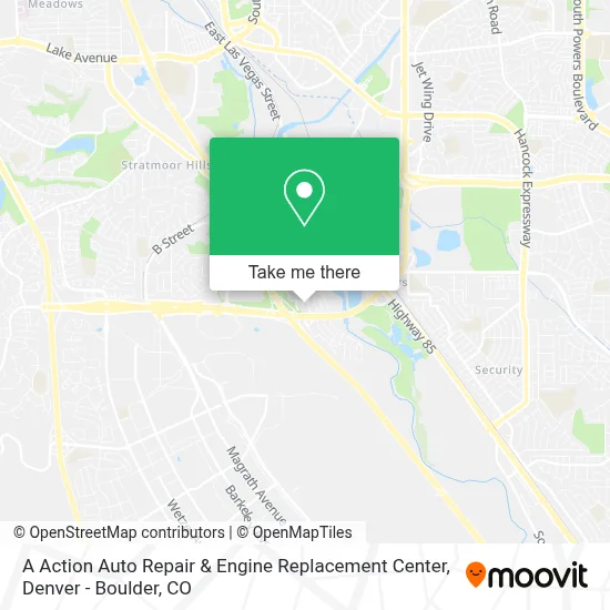 A Action Auto Repair & Engine Replacement Center map